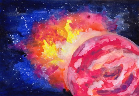 pink planet explosion